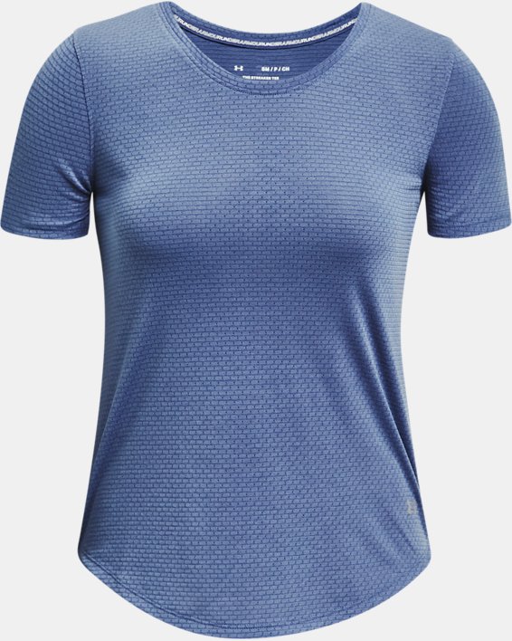 Camiseta de manga corta UA Streaker Run para mujer, Blue, pdpMainDesktop image number 4